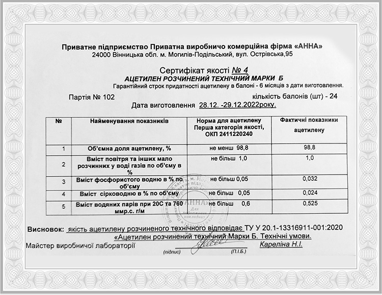 Сертификат_ацетилен