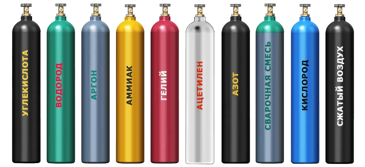 Купить технические газы в Харькове. Азот технический, ацетилен технический, аргон технический, углекислота техническая, кислород технический, водород технический, гелий технический, сварочная смесь.